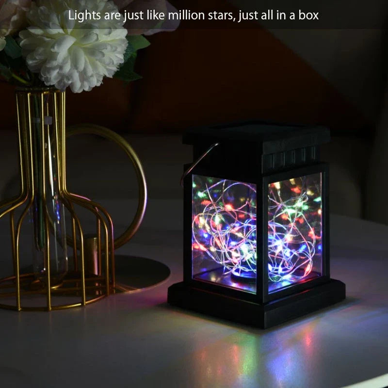 Skorter | Solar LED Lantern with Fairy Lights – Decorative Garden Lamp for Outdoors and Terrace