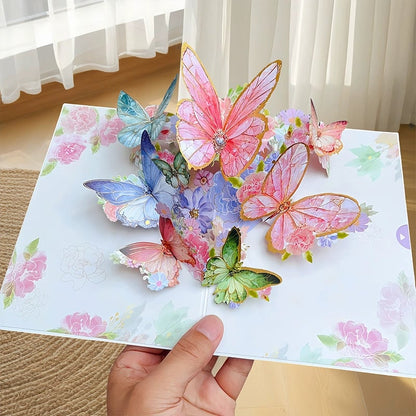 Skorter |  Vibrant 3D  Butterfly & Daisy Pop-Up Greeting Card