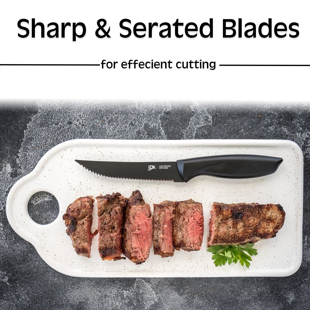 Skørter | 8 Piece Stainless Steel Knife Set - Stainless Steel and Dishwasher Safe