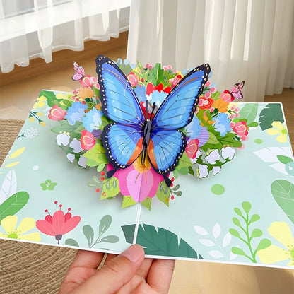 Skorter |  Vibrant 3D  Butterfly & Daisy Pop-Up Greeting Card