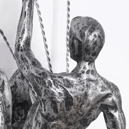 Skorter | Climbing Man Wall Sculpture Set – Modern Resin Art