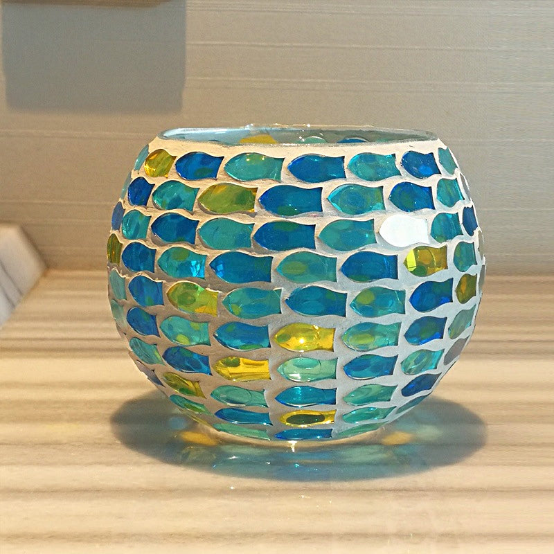 Skorter | European Retro Glass Mosaic Tealight Holder