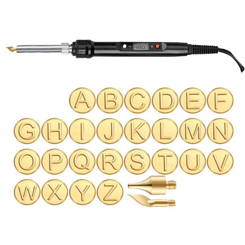 Skorter | 26 Letters Copper Mold —DIY Wood Burning/Carving Set