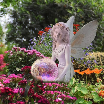 Skorter | Home garden solar energy decoration Fairy Statue