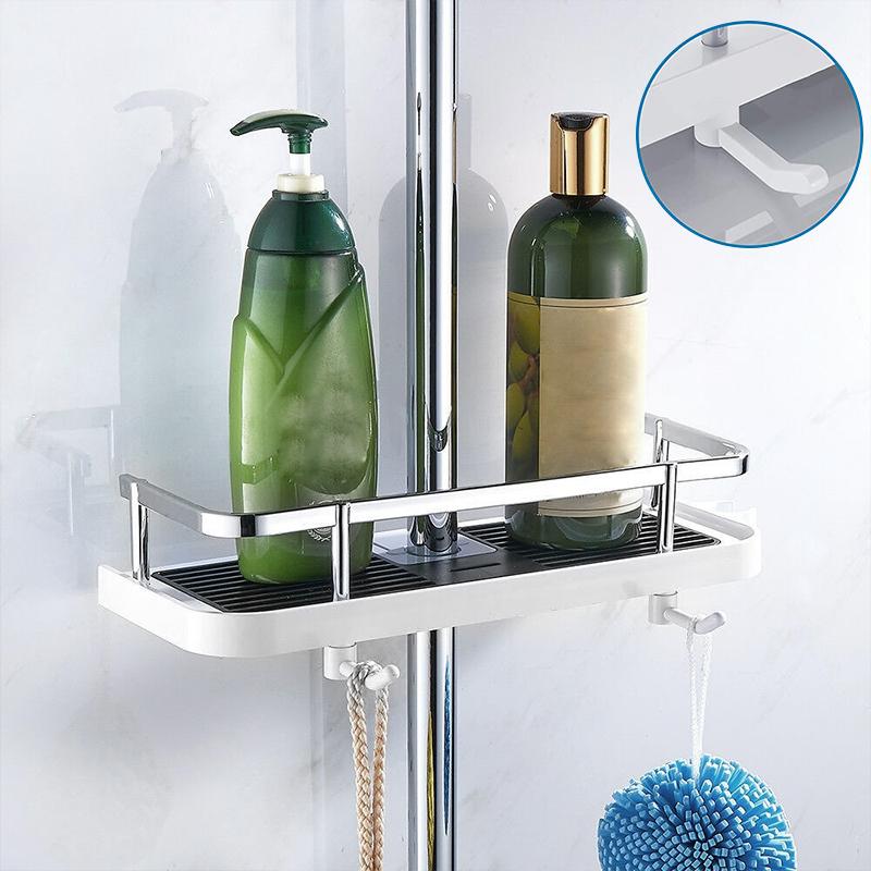 Skorter | Bathroom Rod Shower Shelf Holder