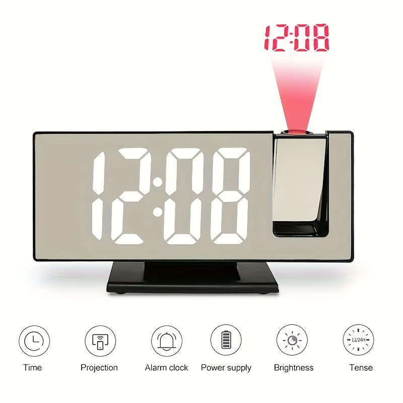 Skorter | ProjectTime - Large LED Mirror Clock with Projection
