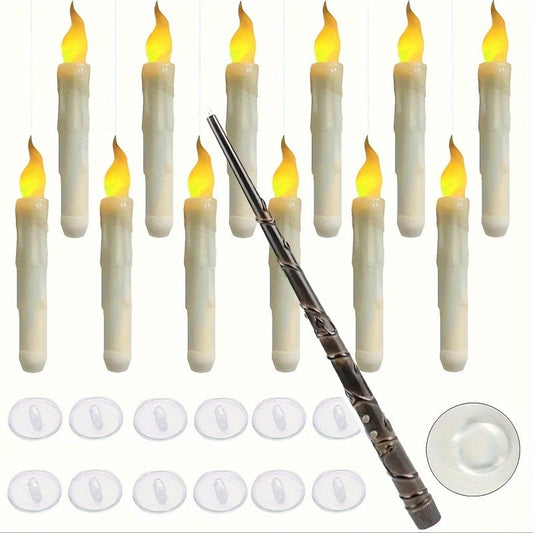 Skorter | 12 pcs Flameless LED Floating Lights with Remote Control - Perfect for Christmas and Halloween Decor
