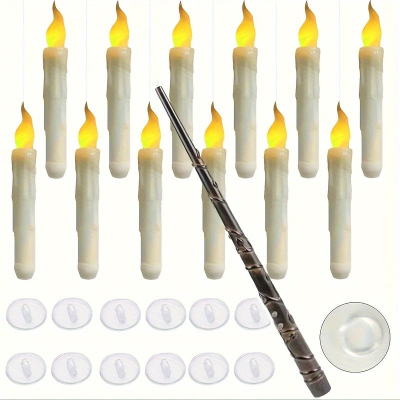 Skorter | 12 pcs Flameless LED Floating Lights with Remote Control - Perfect for Christmas and Halloween Decor