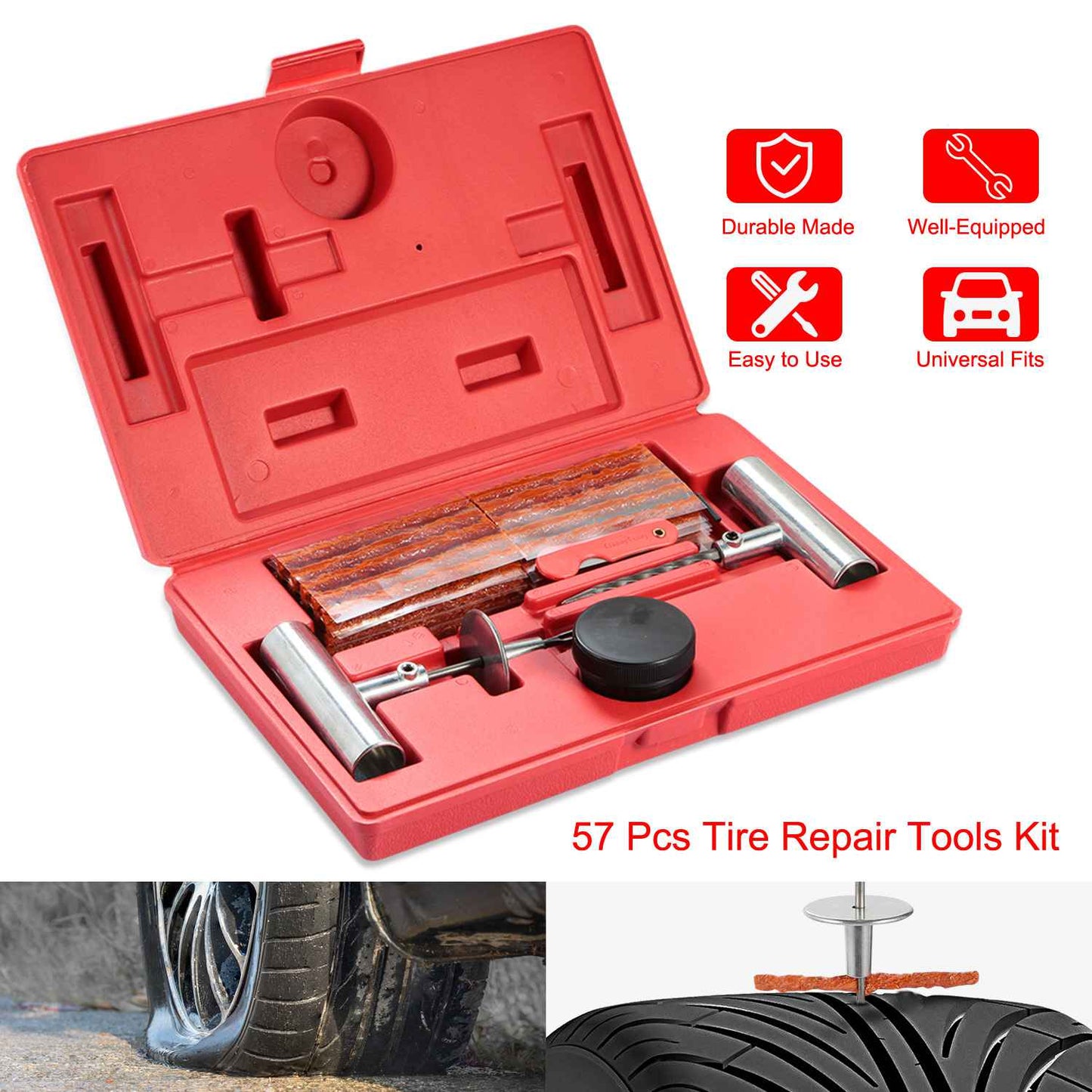 Skorter | 57-pcs: Universal tire repair kit