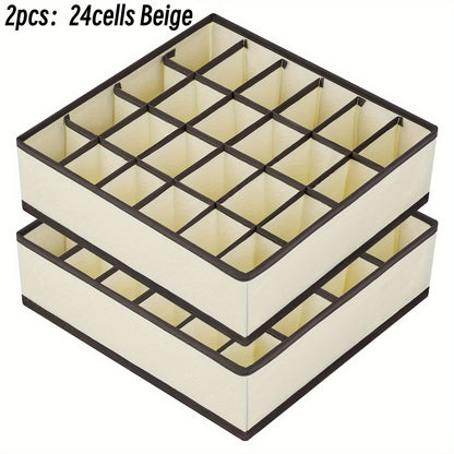 Skorter | 2-Pack Collapsible Sock and Underwear Organizer with 24 Pockets