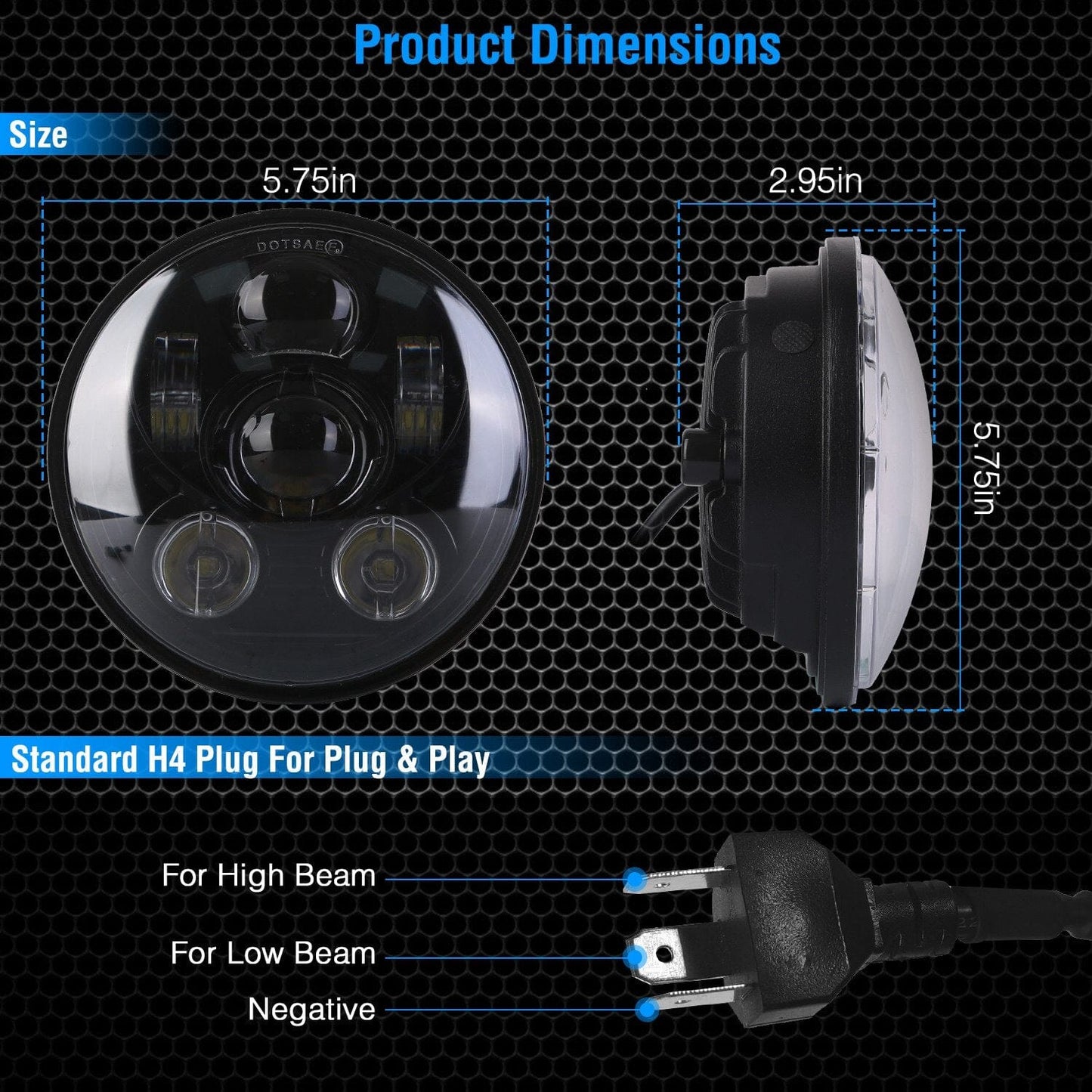 Skorter | 5.75-inch LED motorcycle light