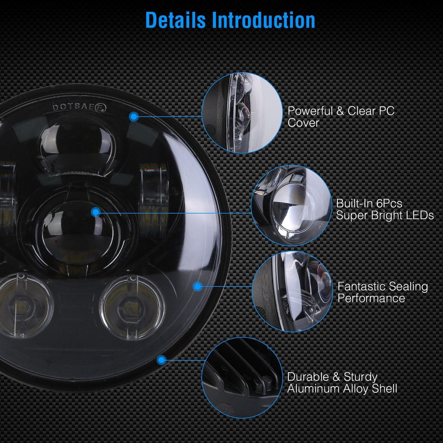 Skorter | 5.75-inch LED motorcycle light