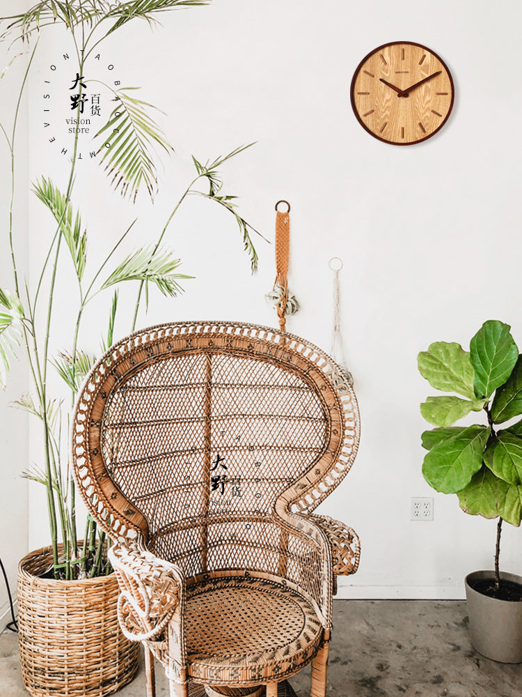 Skorter | Minimalistisk Tyst Träväggklocka 30 cm