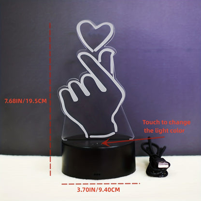 Skorter | IllumiHeart - 7-color LED Night Light with Touch Control