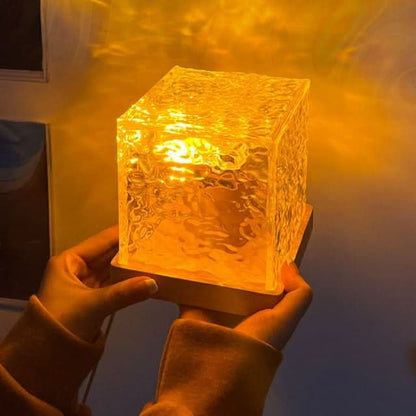 Skorter | Nordic Glass Cube Lamp with Ambient Light