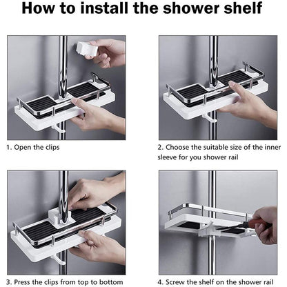 Skorter | Bathroom Pol-Shower Shelf Holder