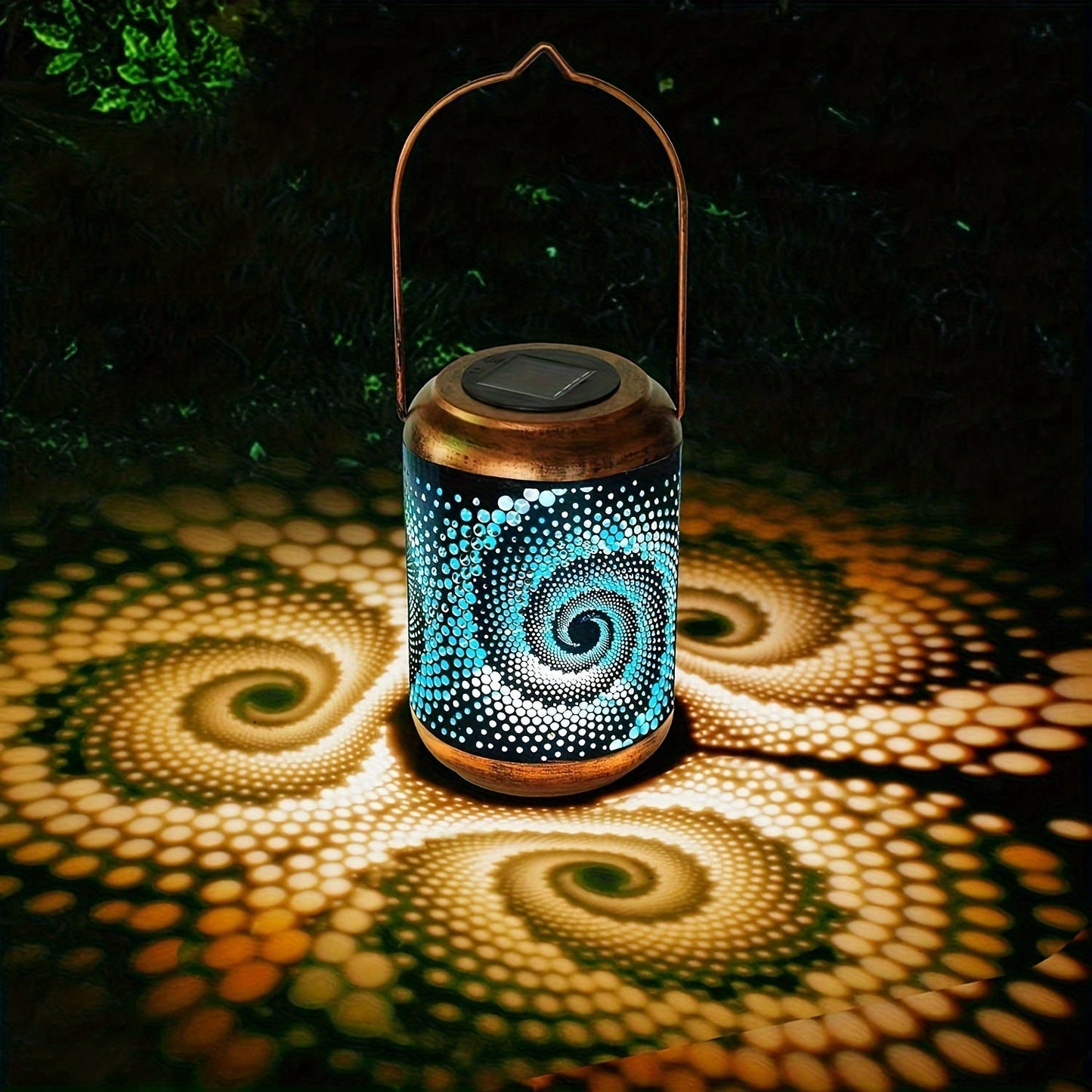 Skorter | SolarLantern - Hanging Solar Lamps for Outdoors, Hollow Metal LED Lamps