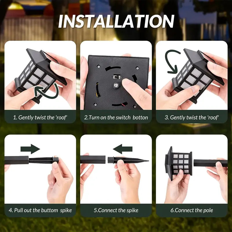 Skorter | Solar Garden Lights in Lantern Style – Waterproof LED Path Lighting for Outdoor Areas