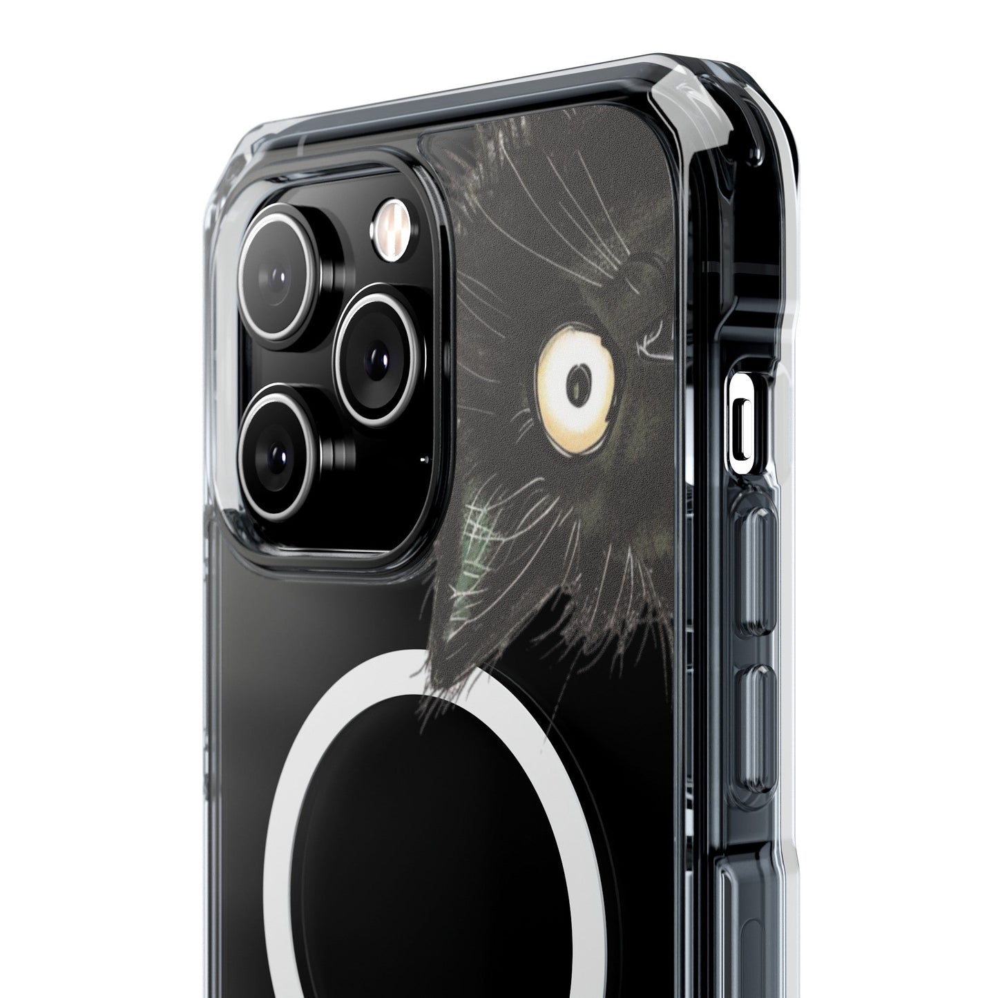 Skorter | Black Cat Magnetic Clear Case for iPhone Series