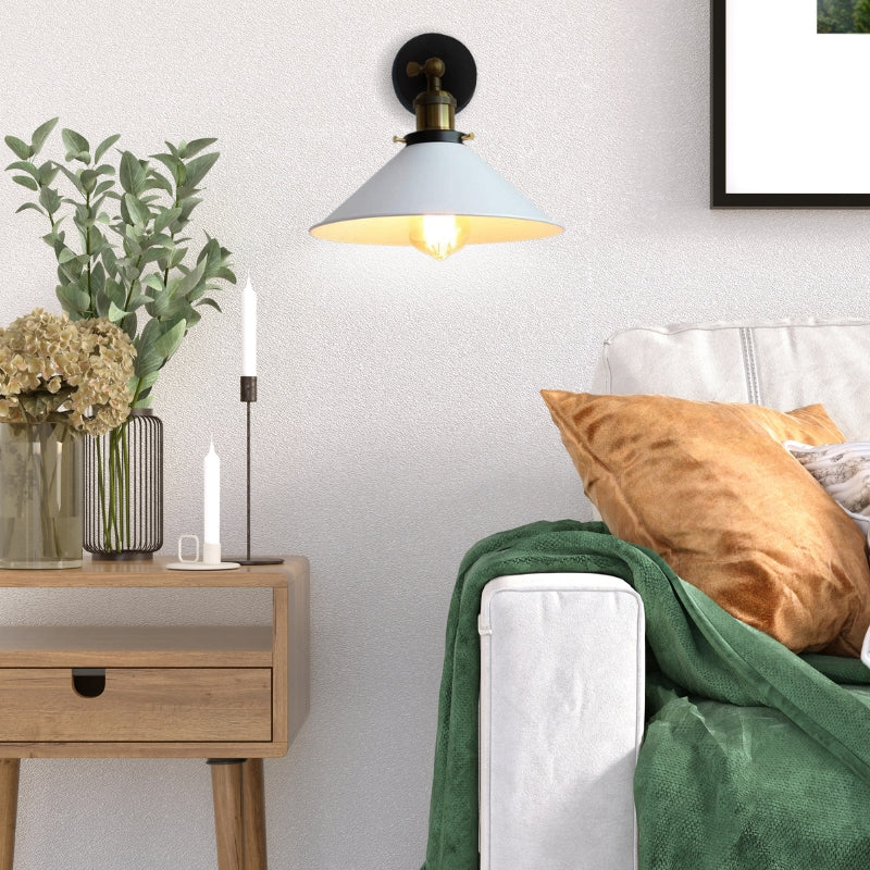 Skorter | White Industrial Vintage Wall Sconce Light