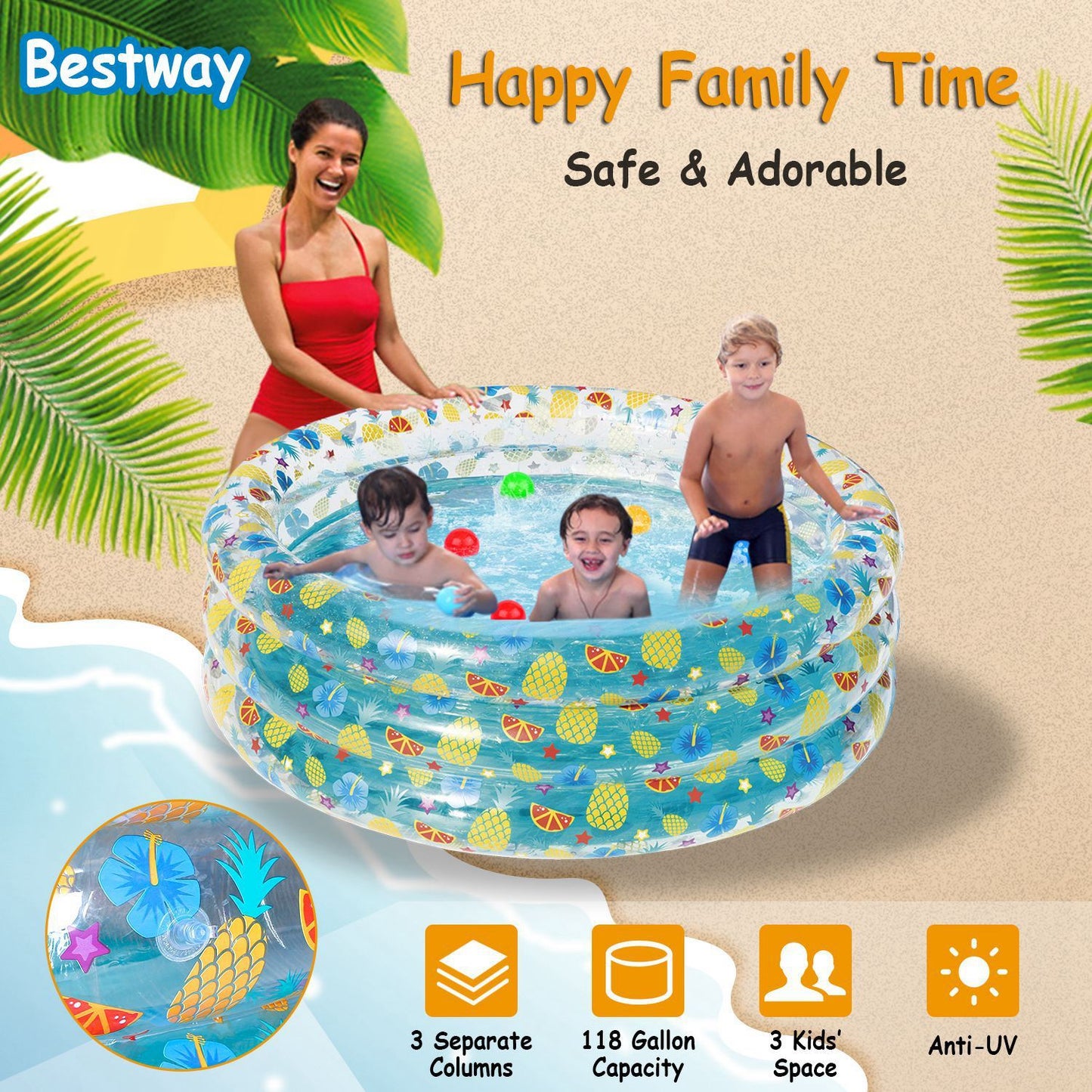Skorter | 59x21" Inflatable Swimming Pool