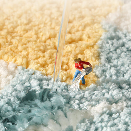 Skorter | Feblilac Get Naked White Floor Bathroom Mat, 50x80cm Bathroom Rug, Plush Water-Absorbent, Non-Slip Toilet Mat, Artificial Bathroom Mats, Best Bath Rugs