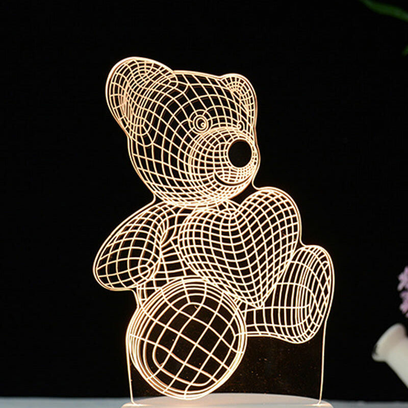 skorter | 3d Love Bear Night Light