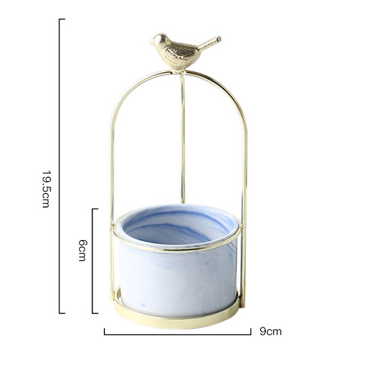 Skorter | Flower plant pots with bird design for stylish decoration