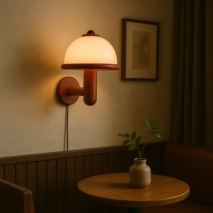 Skorter | NordShroom | Wooden Wall Lamp in Scandinavian Mushroom Style