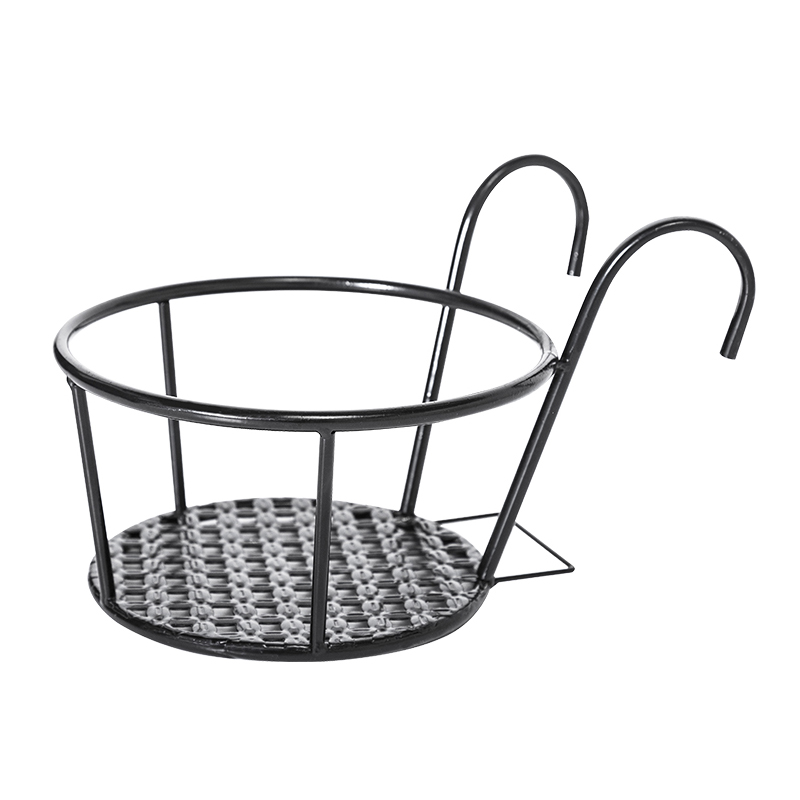 Skorter | Hanging Plant Basket made of Metal – Balcony Planter Pot with Hook for Garden and Terrace