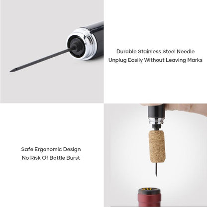 skorter | 2-In-1 Air Pressure Pump Wine Bottle Opener With Foil Cutter