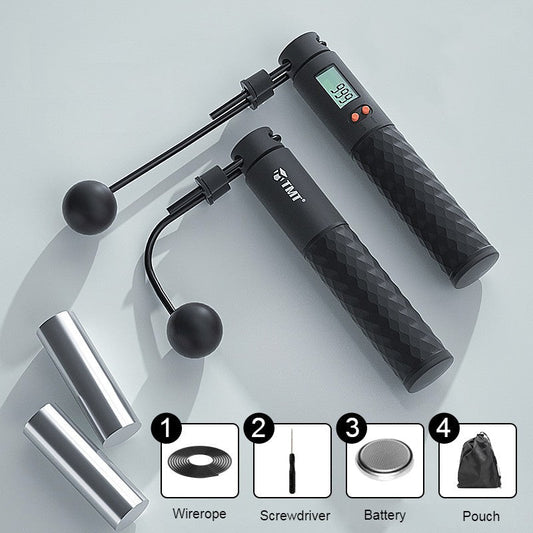 Skorter | 2-in-1 Weighted Smart Digital Jump Rope with Dual-rope Configuration, for Easy Full-body Workout