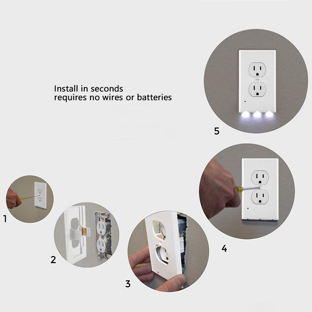 Skorter | Outlet wall plate with LED night lights