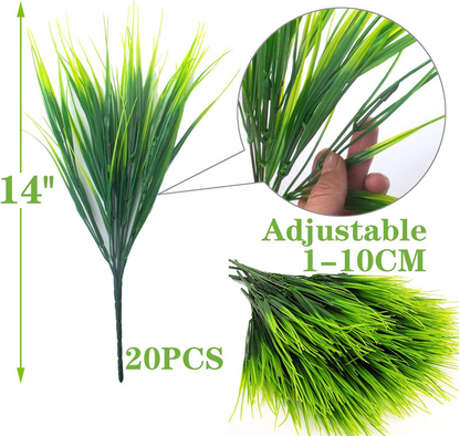 Skorter | Artificial Wheat Grass Plant Made of Plastic – Decorative Grass for Garden, Home and Outdoor Area