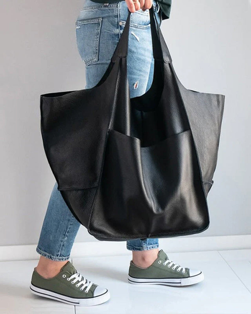 Skorter | Chic & Sustainable Leather Bag with Large Capacity - Elegant, Versatile Women's Handbag