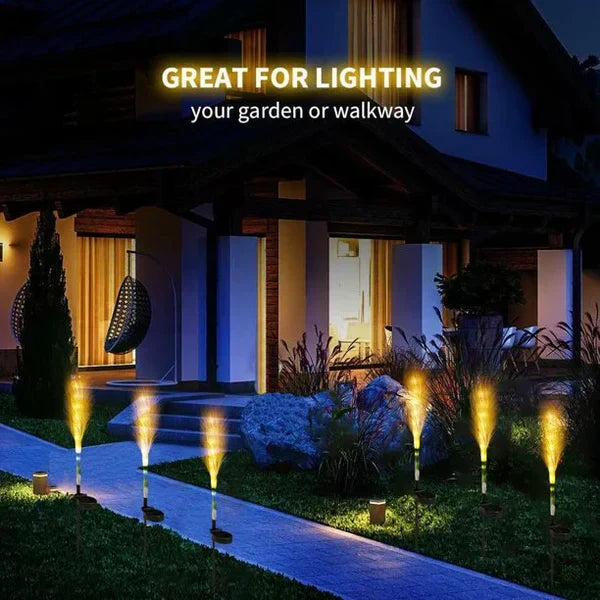 Skorter | Decorative Rattan Garden Lighting – Solar Lamp in Grass Design for Outdoor Use