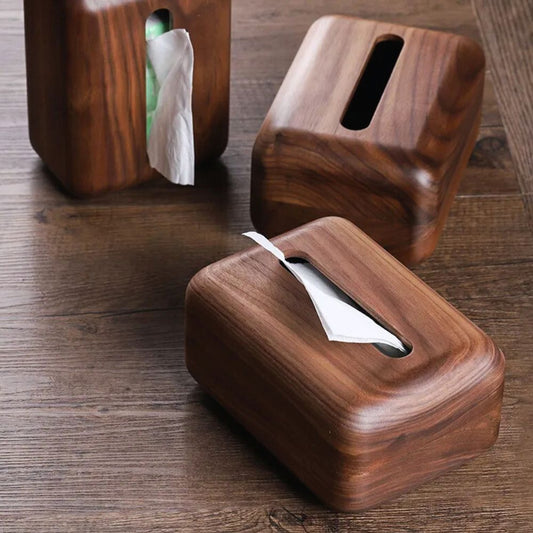Skorter | Earthtone Wooden Tissue Holder
