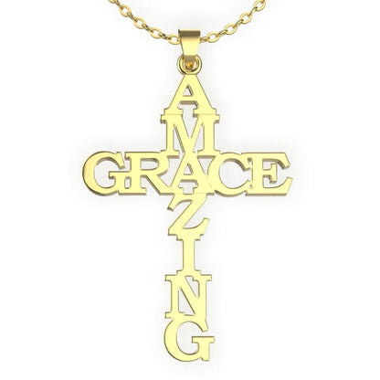 Skorter | Amazing Grace Cross Necklace