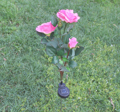 Skorter | Solar-powered rose lights – garden stakes with solar panel for decorative lighting