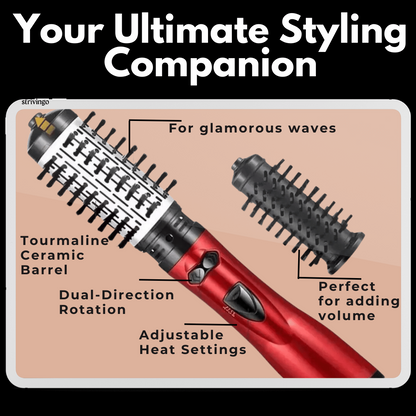 Skorter | 3-in-1 Rotating Hair Dryer and Styler with Adjustable Temperature for Effortless Curls and Waves