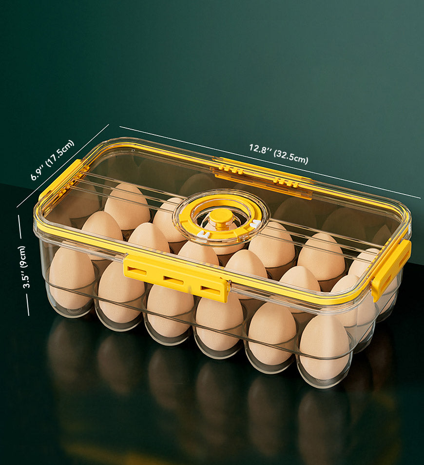 (Gift US Only)Smart Eggs Container for Refrigerator with Date Reminder