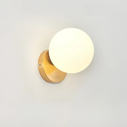 Skorter | GoldLicht - Modern Golden Wall Lamp With Glass Sphere