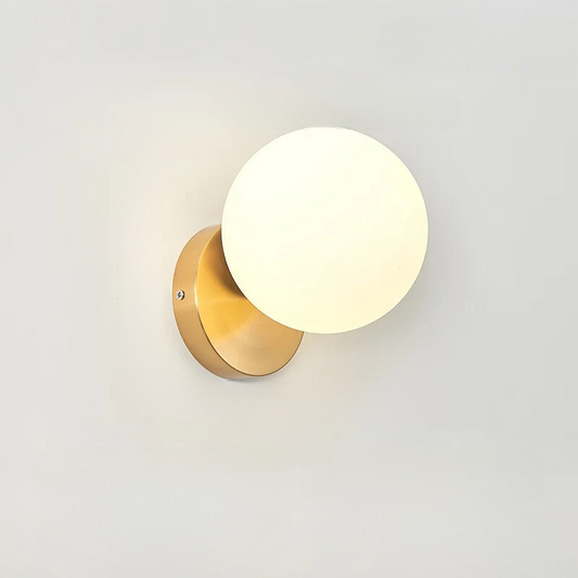 Skorter | GoldLicht - Modern Golden Wall Lamp With Glass Sphere