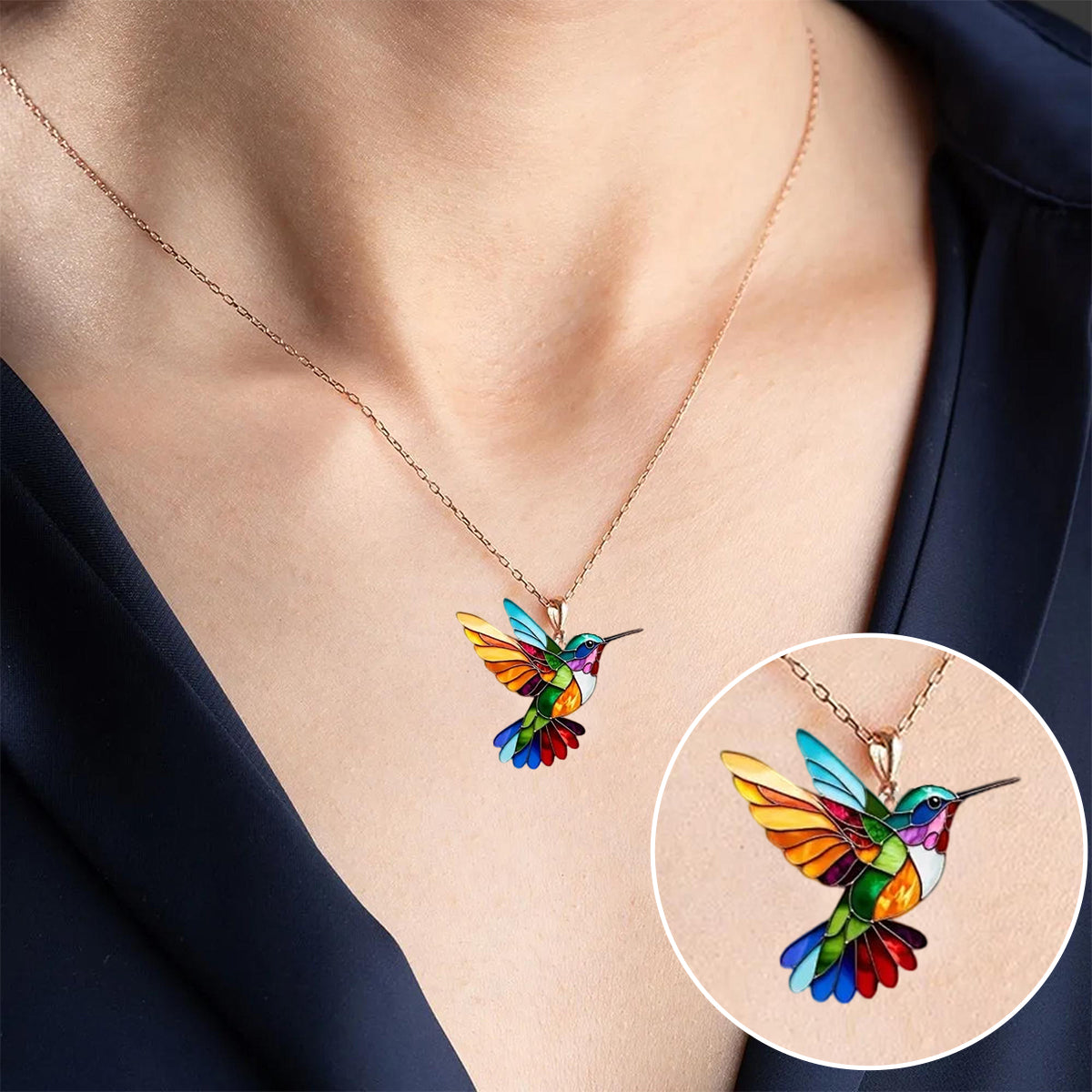 Skorter | Colibri Charm – Colorful Necklace with Symbolic Meaning