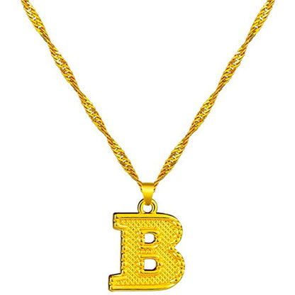 Skorter | 18K gold-plated initial letter necklace