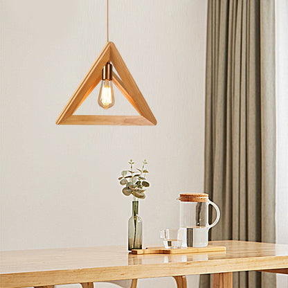 Skorter | NordicFrame - Scandinavian Ceiling Lamp with Wooden Structure in Geometric Design