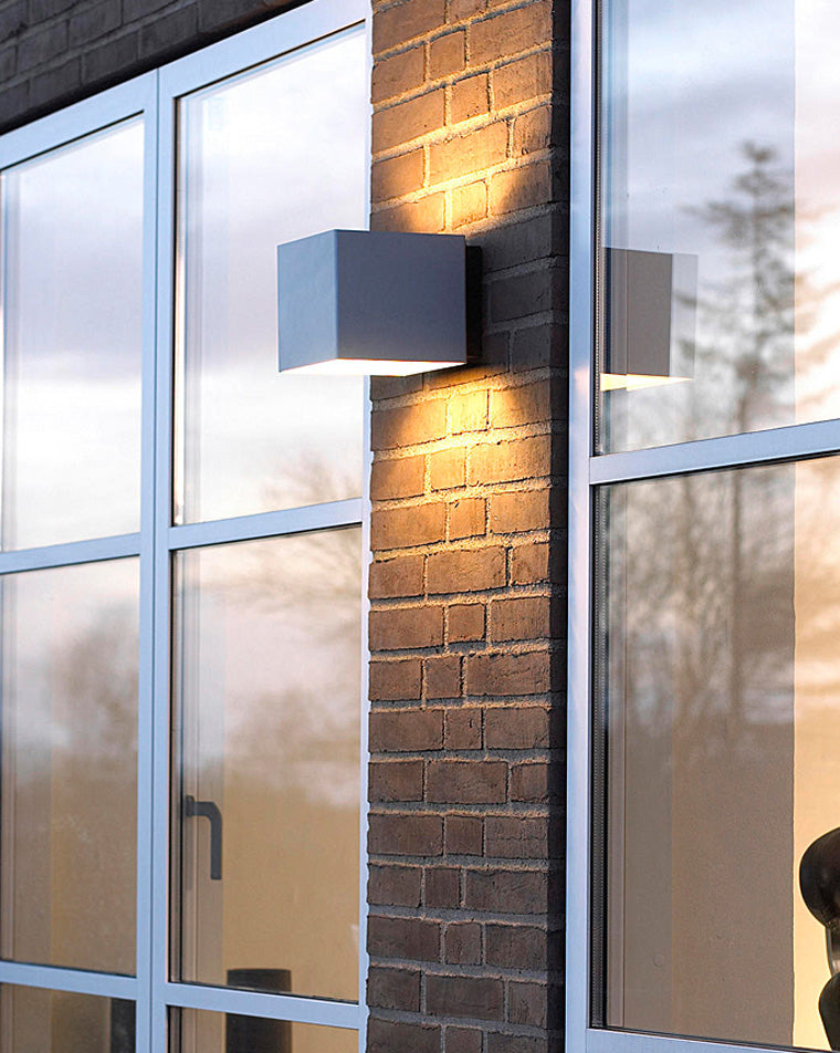 Skorter | LED Outdoor Up Down Wall Light | Waterproof Metal Fixture for Patio. Garden & Entryway Illumination