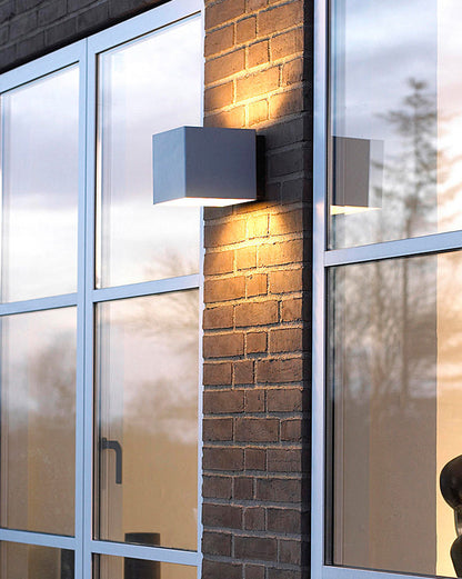 Skorter | LED Outdoor Up Down Wall Light | Waterproof Metal Fixture for Patio. Garden & Entryway Illumination