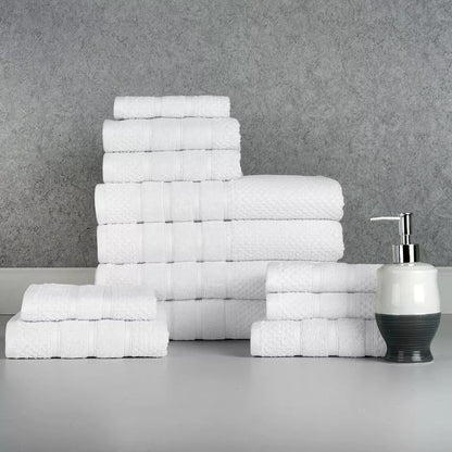 Skorter | 12-piece: Bibb Home Egyptian Cotton Towel Set