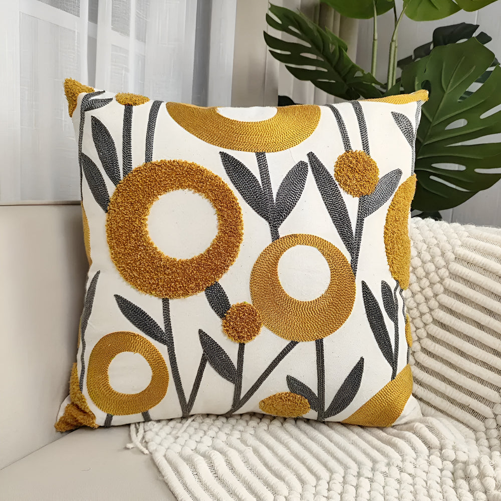 Skorter | Floral Essence Embroidered Cushion Cover